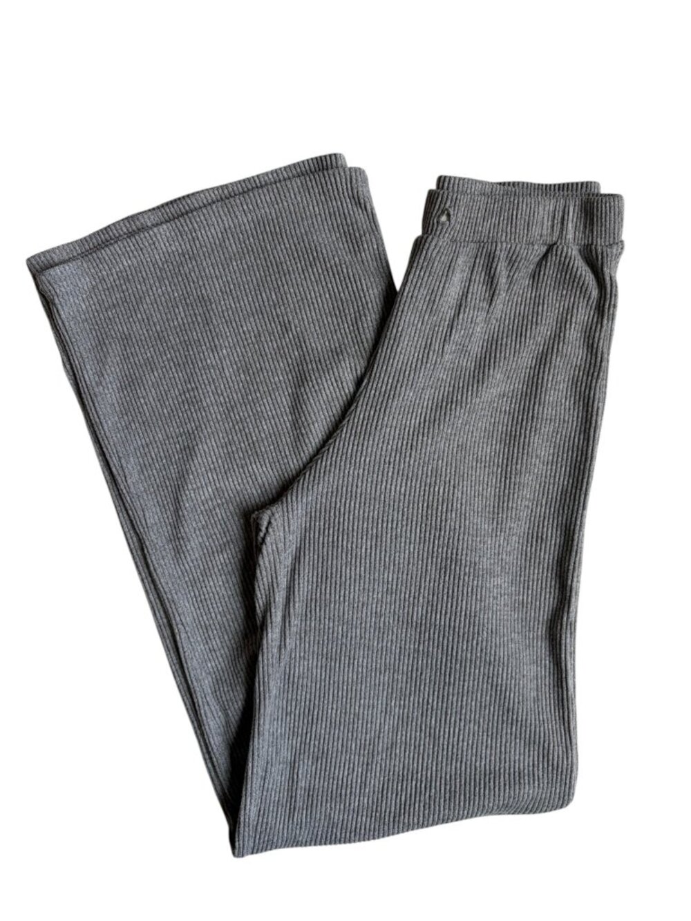 Audrey 3+1 Ribbed Lounge Pants (Light Grey) - Size Small